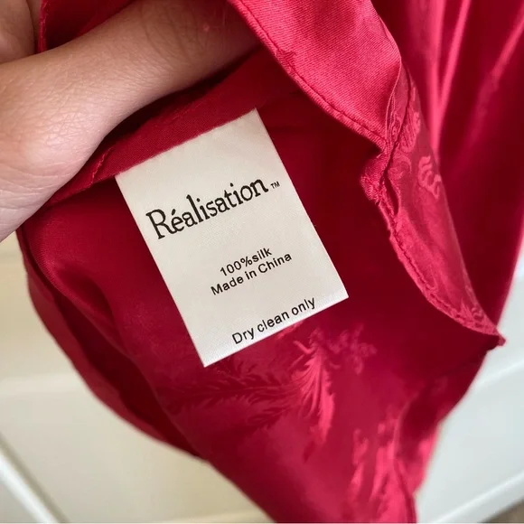 Realisation Par The Roxy silk mini dress in Red Dragon - Picture 8 of 14